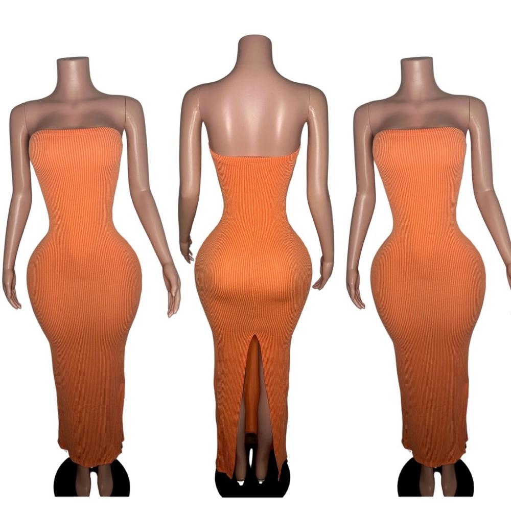 NWT ribbed tube style stretch comfortable maxi dress